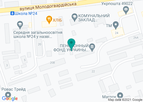 Амбулатория №5 КНП Днепровский центр первичной медико-санитарной помощи №10, филиал - на карте