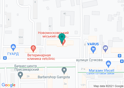Консультативная поликлиника КНП Новомосковская ЦГБ - на карте