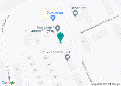Амбулатория №2 КНП Миргородский городской центр первичной медико-санитарной помощи - на карте
