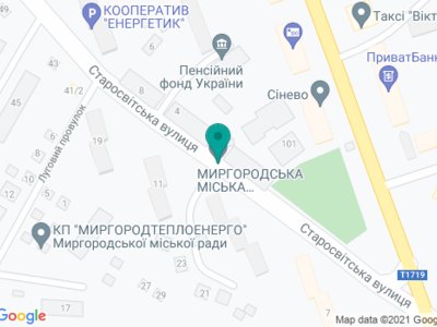 Амбулатория №1 КНП Миргородский городской центр первичной медико-санитарной помощи - на карте