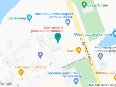Амбулатория №8 КНП Миргородский городской центр первичной медико-санитарной помощи - на карте