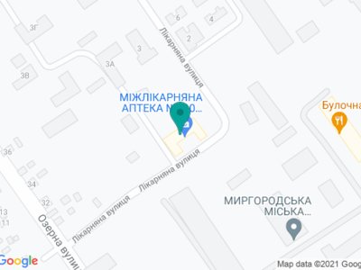 Детский лечебный корпус КНП Миргородская больница интенсивного лечения - на карте